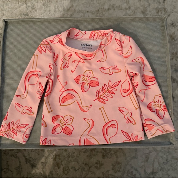 Carter's Pink Flamingo Rashguard Set - Picture 2 of 6